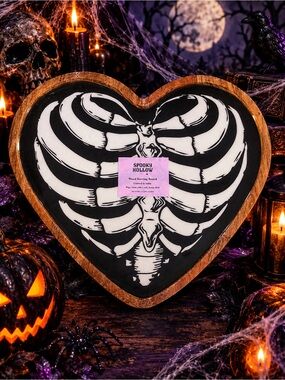 Heart-Shaped Skeleton Ribcage Serving Board